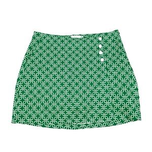 Lady Hagen Golf Skort Womens Size 12 Green Lattice Print Stretch Lined Skirt